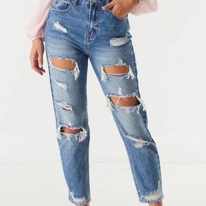 Urban Planet Ripped Mom Jeans